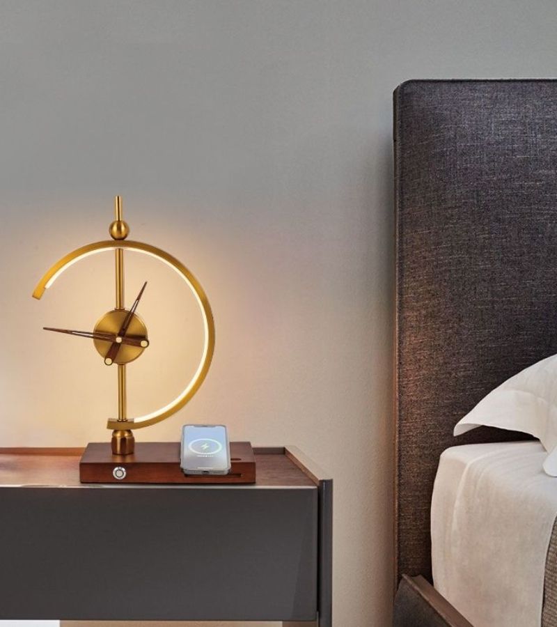 Lampe de chevet veilleuse en forme d'horloge