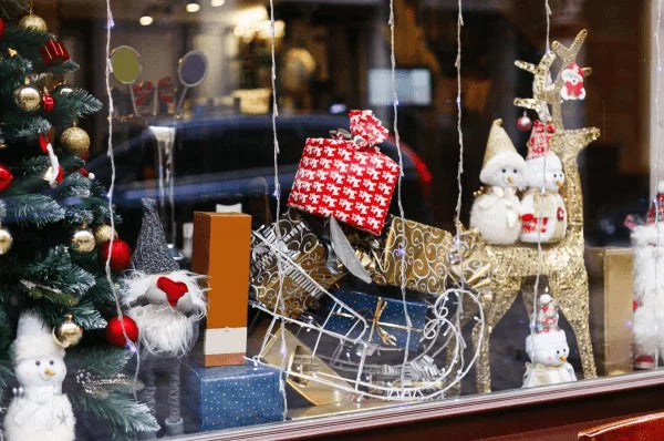 vitrine de Noël traditionnelle