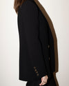 BLACK WOOL CREPE BLAZER