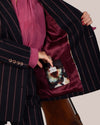 Blazer blu riga bordeaux