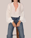 Tailored plisse blouse