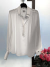 Ideale neck blouse crêpe de chine