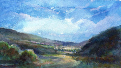Roy Simmons  - landscape with Inktense