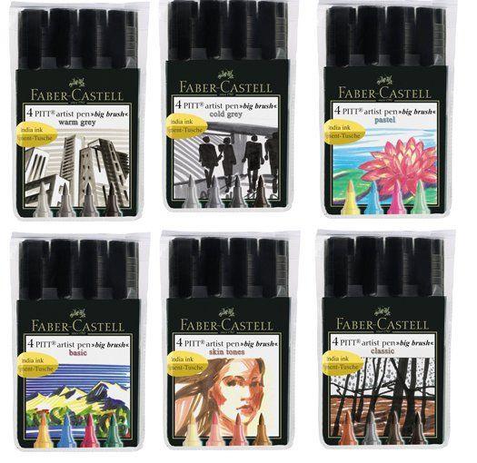 Faber-Castell | Pitt Artist Pen Set of 8 Black & Greys