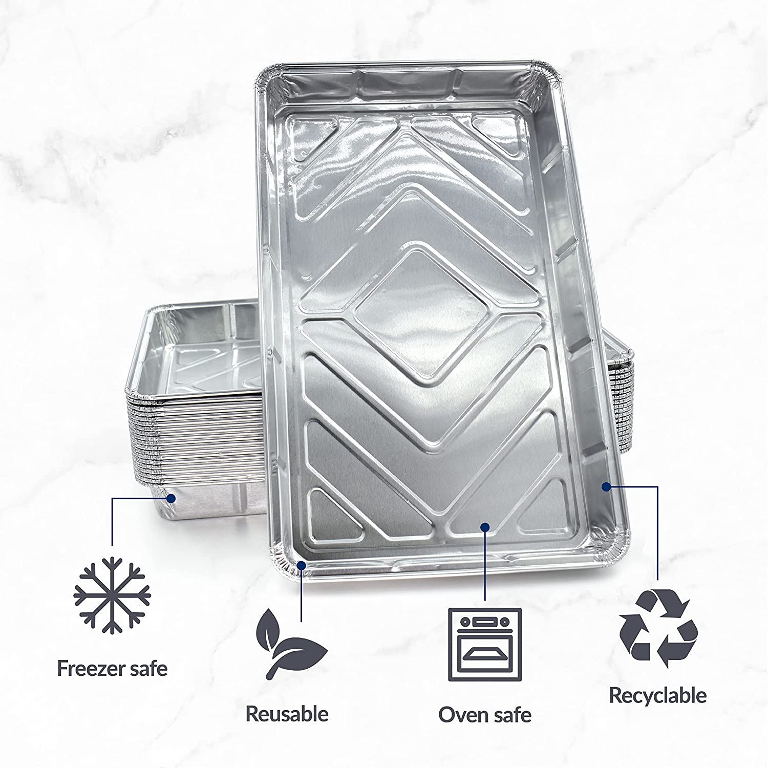 Product features of the Reusable Aluminum Foil Baking Tray Contatiners