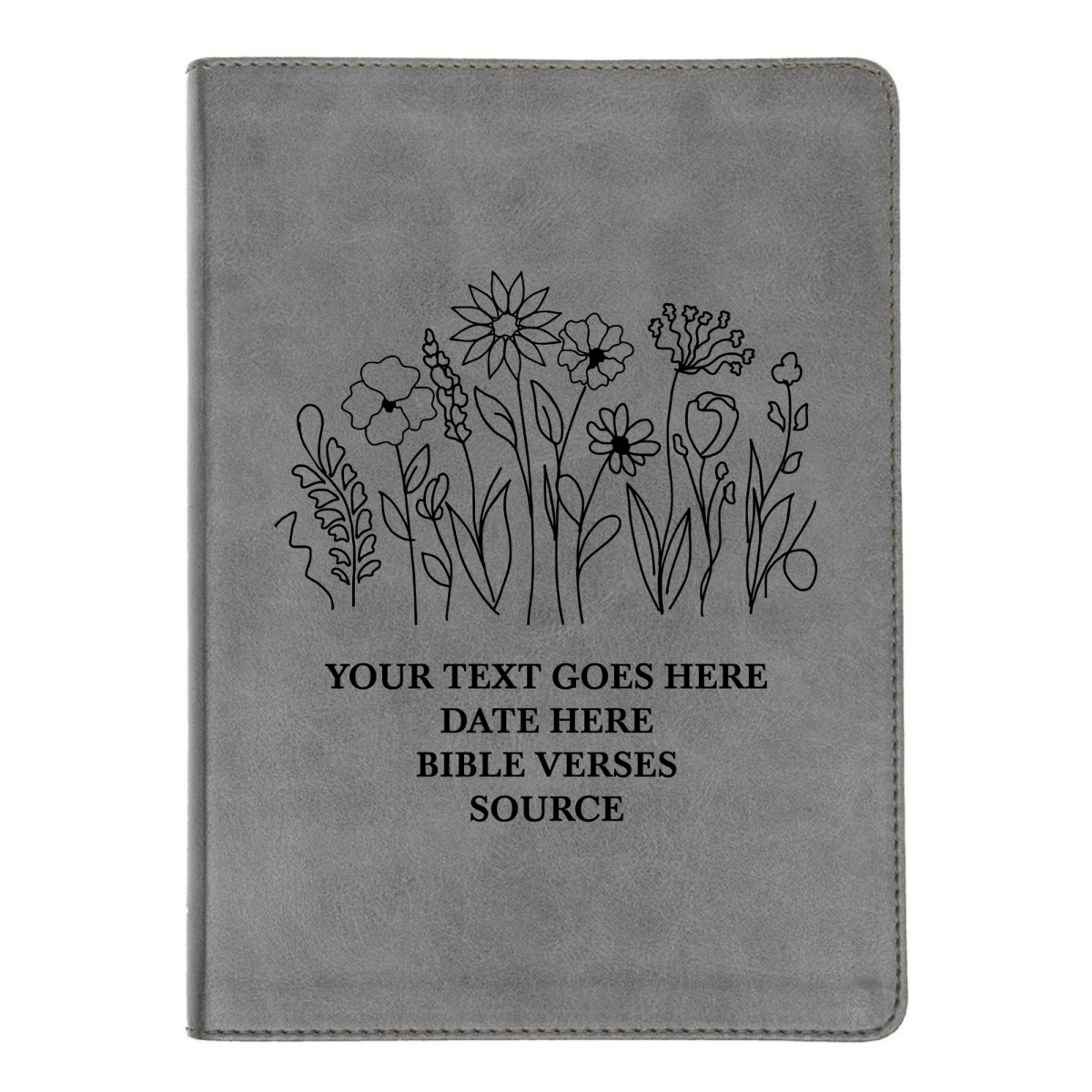 Personalized CSB He Reads Truth Community Study Bible Faux Leather Medium Print Size FULL COVER with Garden Gray| Shepherds Shelf