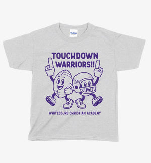 YOUTH FOOTBALL - Touchdown Characters Tshirt - 5000b - ShopWarriorWear