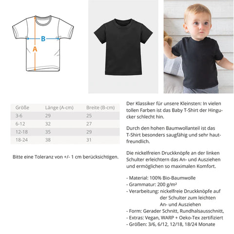 Größenangaben-Kleinkind Shirt