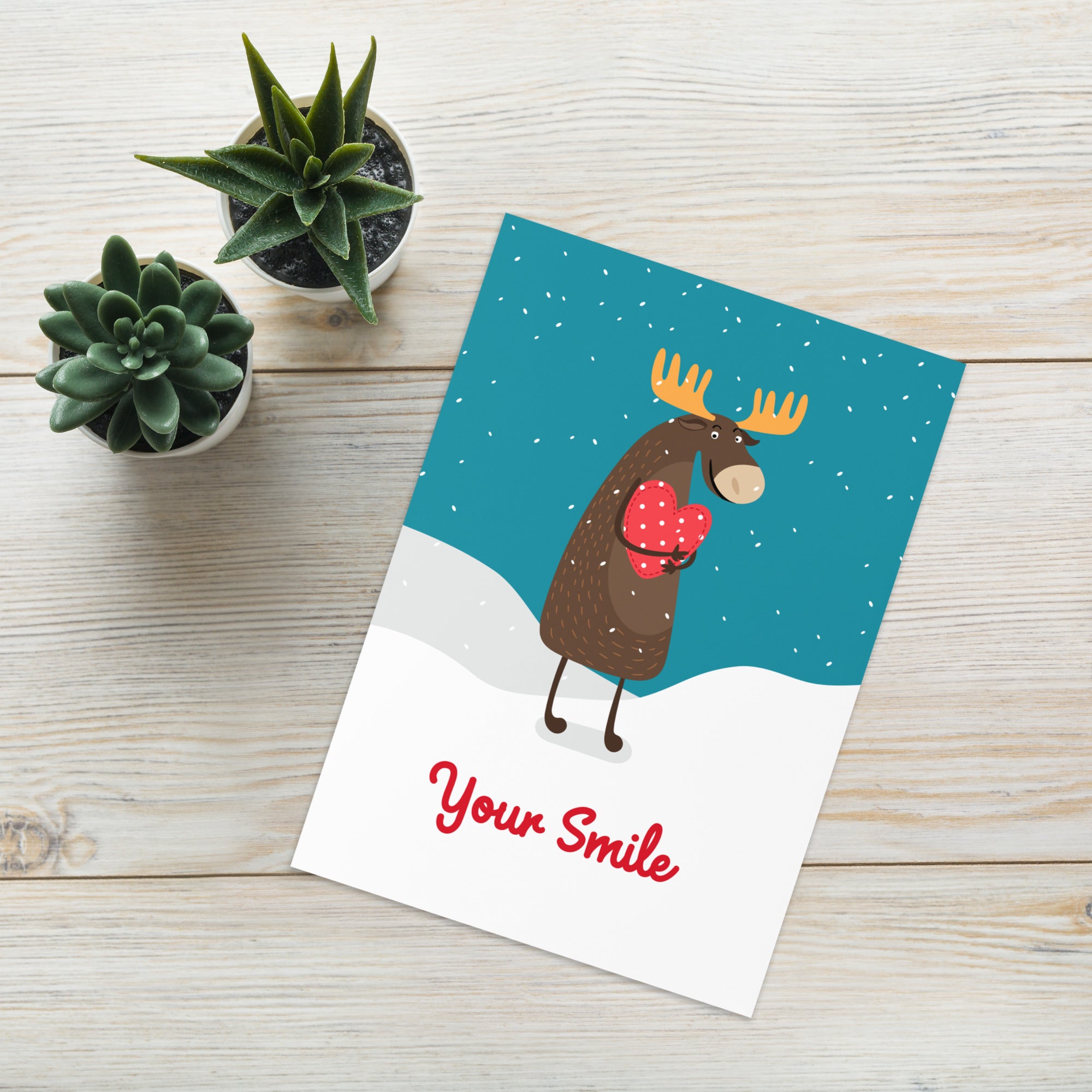 Your Smile, The Best Gift of All: Cute Christmas Greeting Card