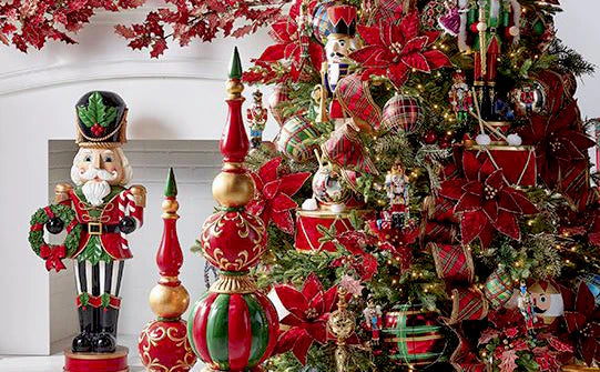 Nutcracker themed Christmas decor