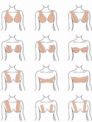 Verschillende boob tape manieren en stijlen om borsten te liften
