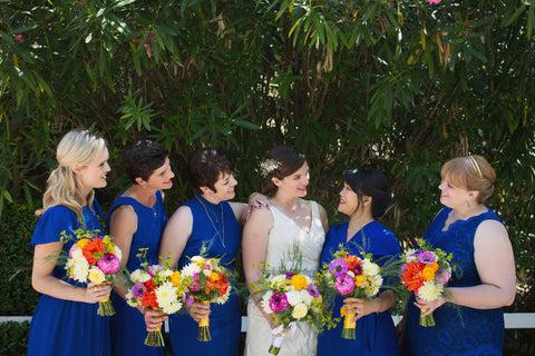 Bridesmaids bouquets and Bridal bouquets by Gorgeous and Green, Tiburon Wedding