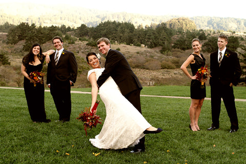 The Wedding party at Costanoa florals by Gorgeous and Green