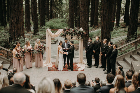 Gorgeous and Green wedding flowers for a wedding at the UC Berkeley Botanical Garden