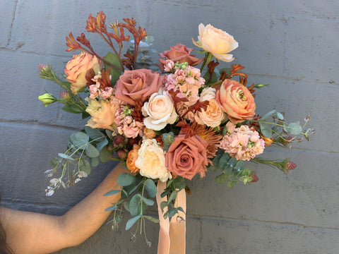 Brown Skin and Brown Bridal Bouquet