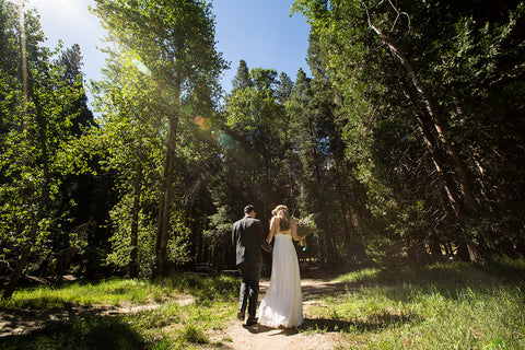 Couple in Yosemite for wedding