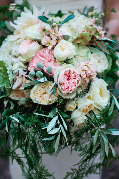 Bridal bouquet by Gorgeous and Green at Oakland Nature Friends