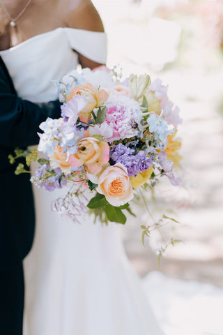 Bridal Bouquet by Gorgeous and Green, spring wedding at the Outdoor Art Club photo by Gretchen Gause