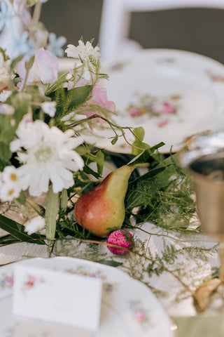 Details of fruit and foliage and flowers by Gorgeous and Green at the Mill Valley Outdoor Art Club