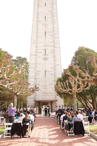 wedding at the Berkeley Campanile flowers by Gorgeous and Green