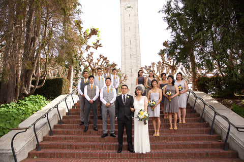 The Bridal Party Wedding at UC Berkeley flowers by Gorgeous and Green