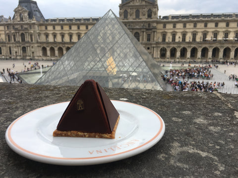 Having Lunch at the Louvre, pyramid style 