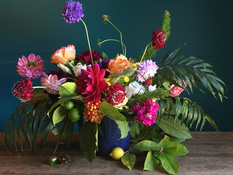 Floral Design with whimsy and ferns by Gorgeous and Green