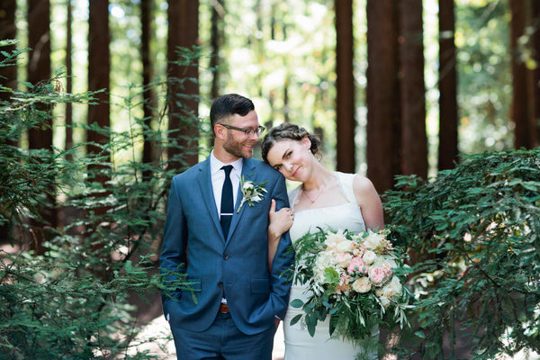 Emily and Bryan Nature Friends wedding in Oakland featuring Gorgeous and Green florals