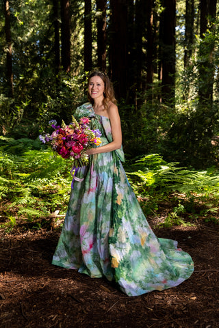 Gorgeous and Green Wedding florist bridal bouquet Redwoods wedding