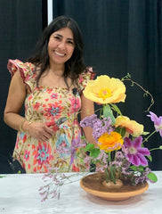 Pilar Zuniga of Gorgeous and Green teaching a flower class at the San Francisco Flower and Garden Show