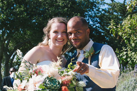 Local artist Kayla of Impressed by Nature, wedding florals by Gorgeous and Green