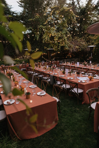 Table Decor by Gorgeous and Green Reception Centerpieces fruits Carmel Wedding The Holly Farm