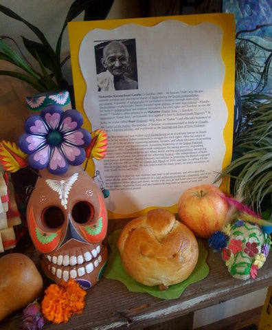 Sugar skull art sweet breads and biographies of people of importance who have passed