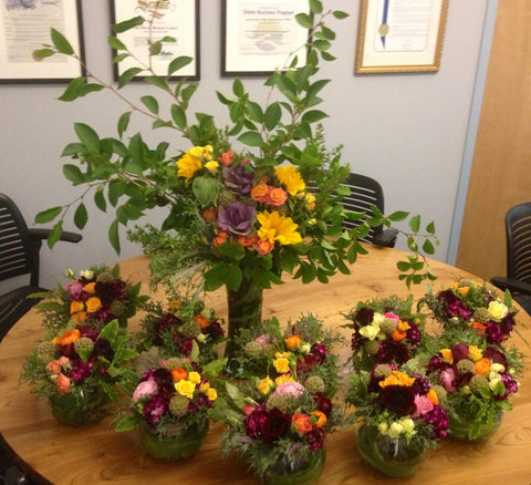 Multicolor Arrangements for an event at David Brower Center by Gorgeous and Green