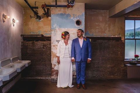 The couple in the Marin Headlands restroom, very vintage and cool