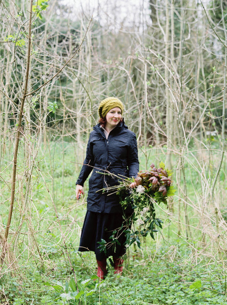 Katie foraging at St Giles Ponderosa and Thyme workshop