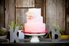 Wedding cake with a luscious dahlia from Gorgeous and Green