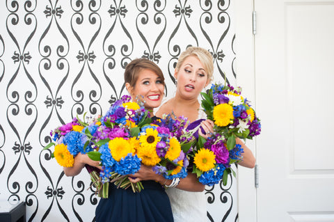 The bride and her bouquets by Gorgeous and Green