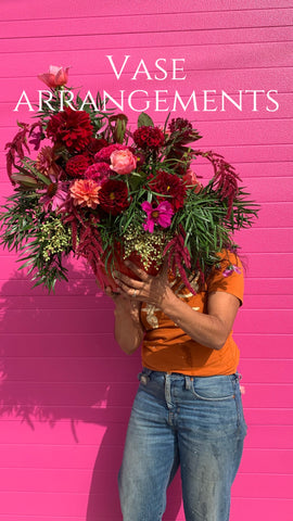 Vase Arrangements by The Sustainable Flower School