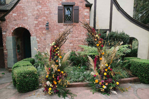 The Fall inspired Floral and branch arch by Gorgeous and Green