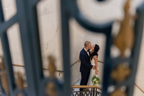 Cool SF City Hall details and a wedding couple