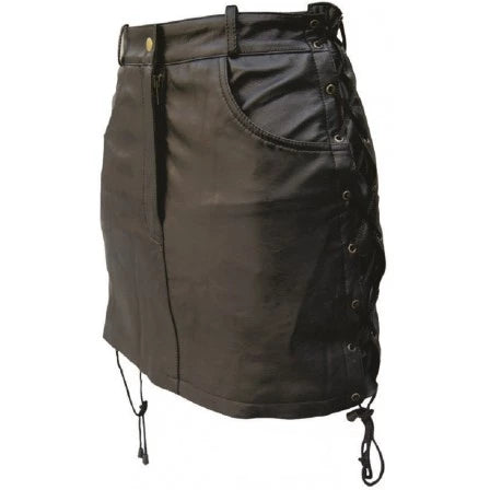 Ladies Leather Side Laced Skirt