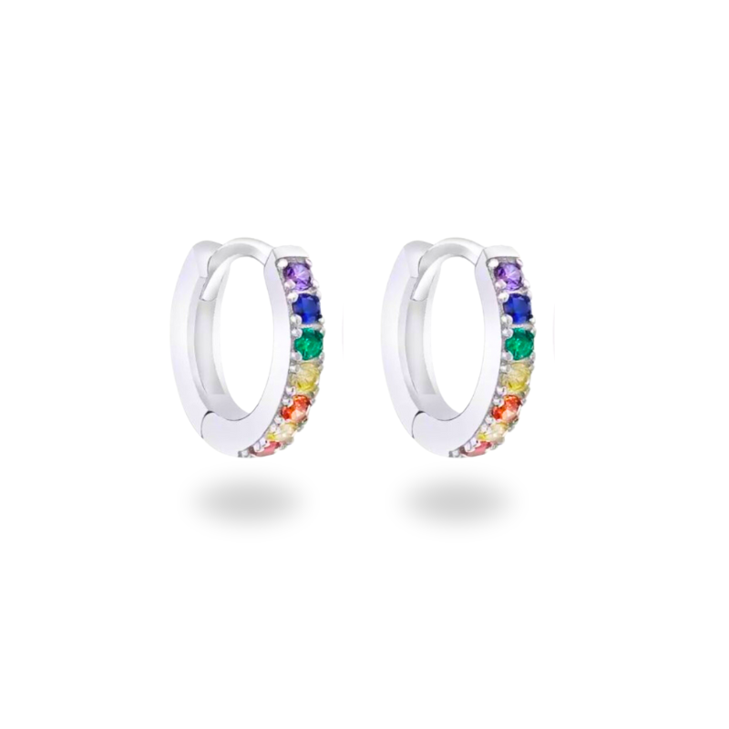 Billede af Mini Rainbow Hoops 925S Sølv