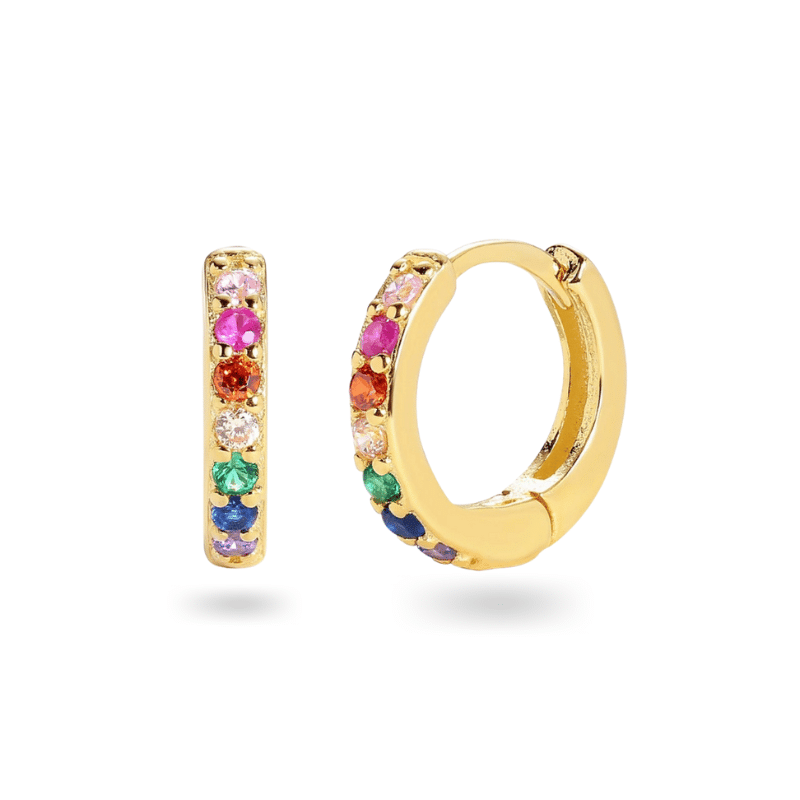 Billede af Rainbow Hoops 18K Forgyldt