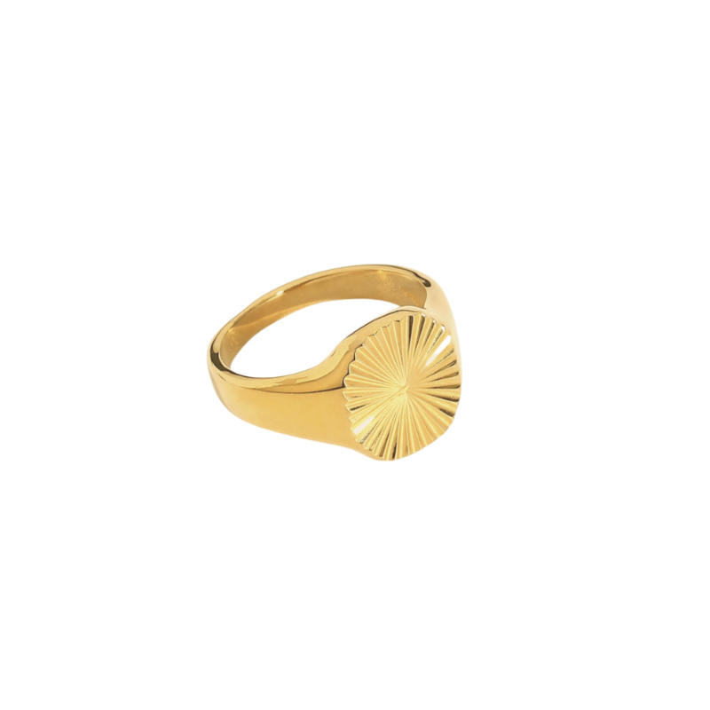 Billede af Sunlight Signet Ring 18K Forgyldt - 52