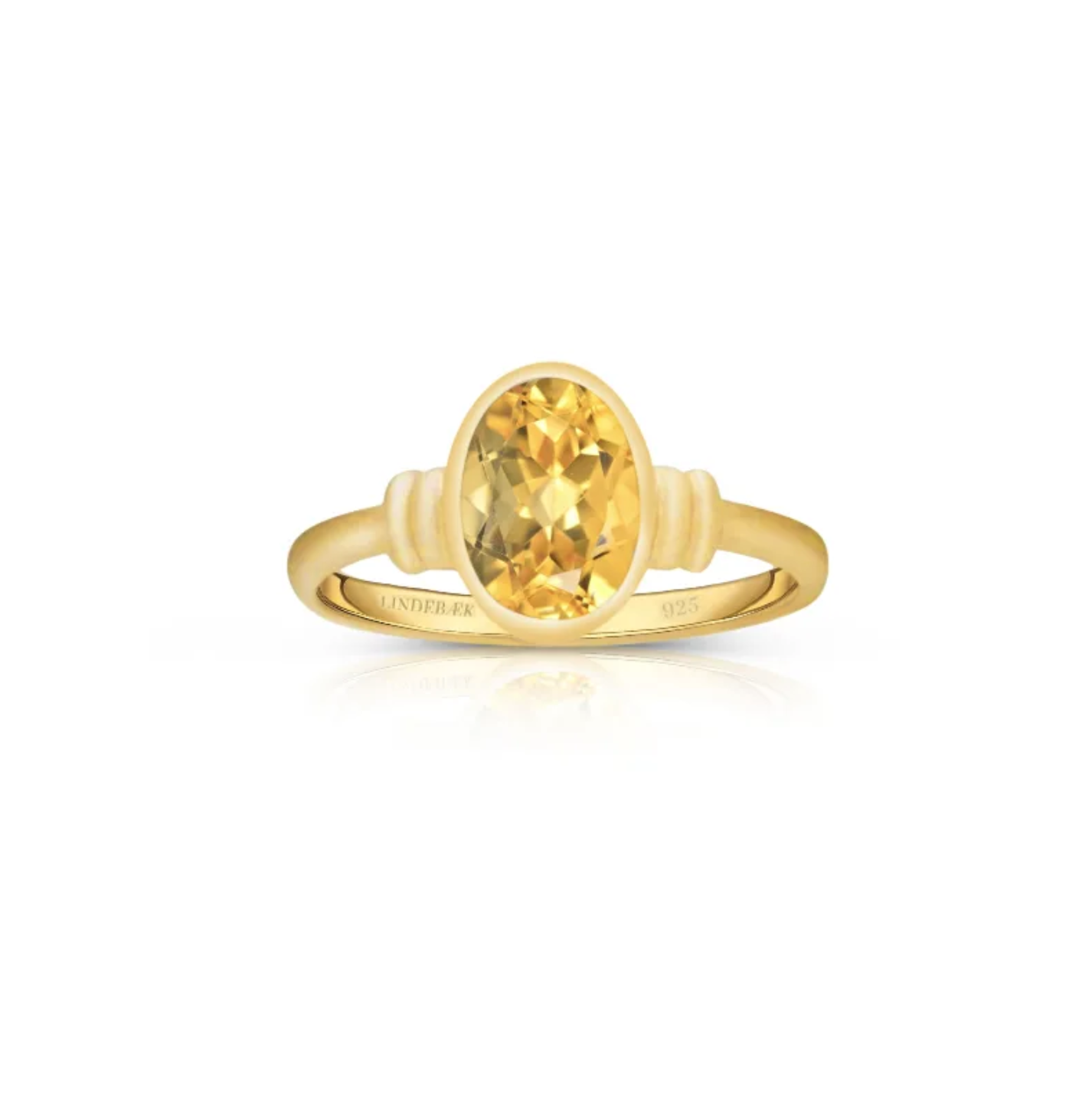 Billede af Viva Citrin Ring 18K Forgyldt - 49