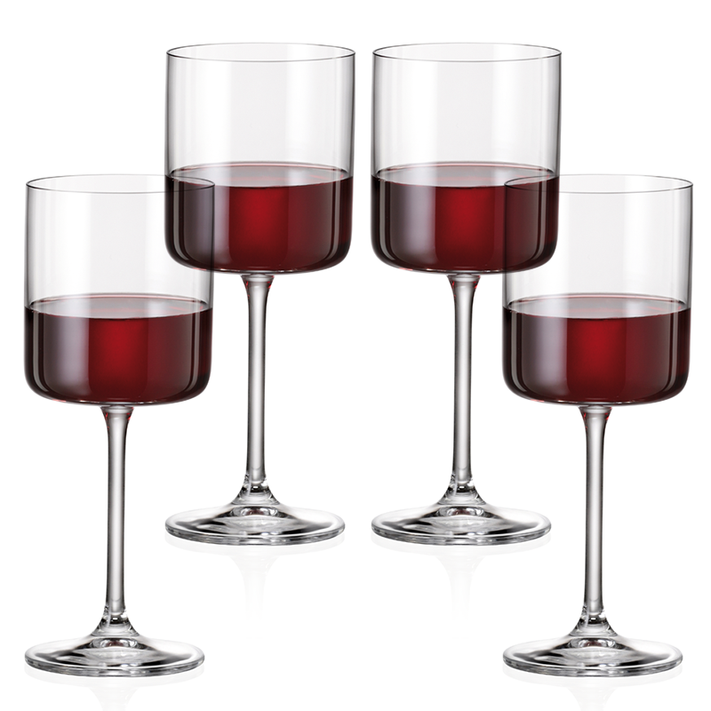 G Francis Large 'Red Wine' Glasses Set of 4 - Slant Rim Wine Glass