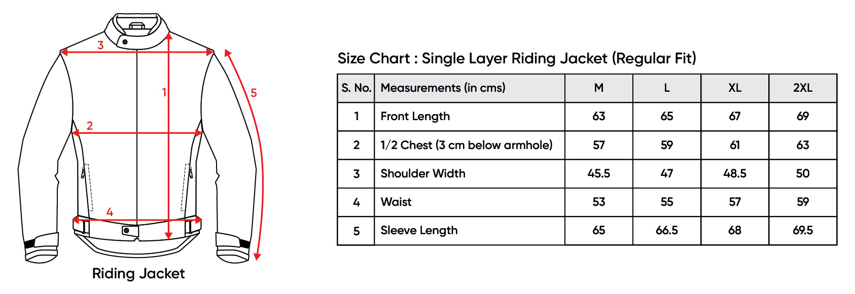 Single layer riding jacket