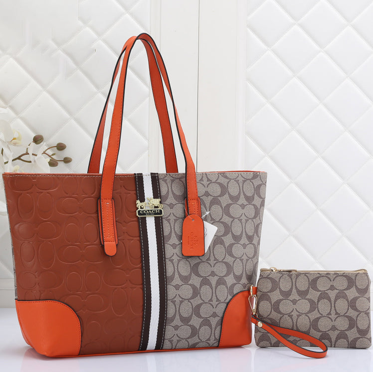 Coach 2023 Women New Hot Sale Letter Print Handbag Shoulder Bag