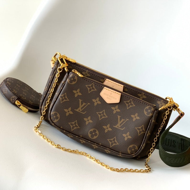 LV Louis Vuitton Fashion Handbags Bag Shoulder Wallet Two-piece suit Unisex